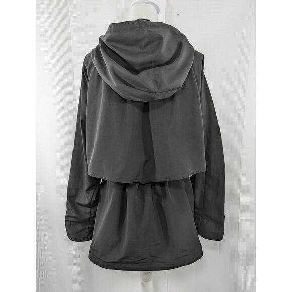 JONES NEW YORK! ADORABLY CHIC BLACK MICROFIBER UTILITY STYLE JACKET, COAT! SZ L - Picture 7 of 11